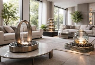 découvrez des idées chic et modernes de fontaines décoratives pour sublimer votre salon avec élégance et fraîcheur.