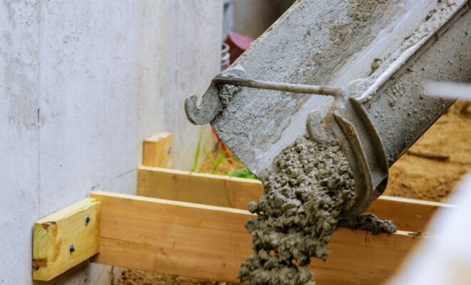 Coffrages de béton de chantier