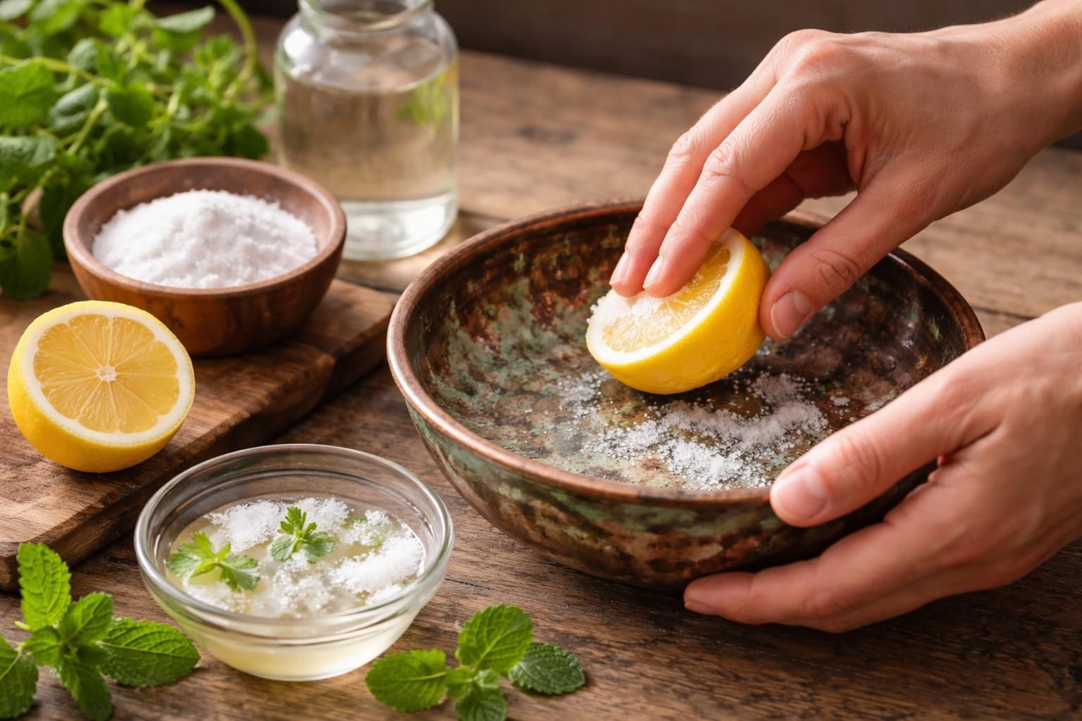 découvrez des méthodes naturelles et efficaces pour enlever le vert de gris et redonner éclat à vos objets en cuivre et laiton sans utiliser de produits chimiques agressifs.
