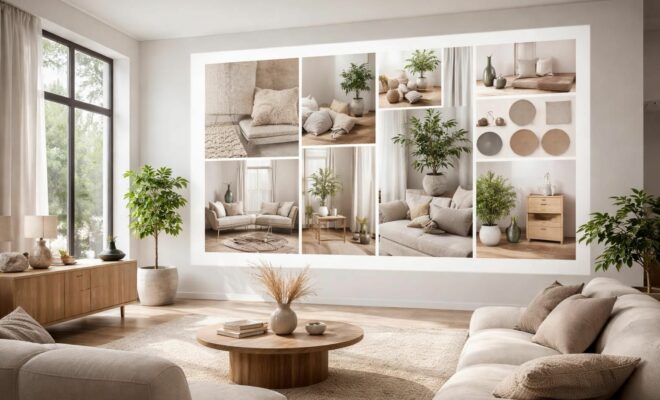 découvrez comment créer une déco intérieure unique en projetant un moodboard géant sur un écran de projection pour inspirer et personnaliser votre espace de vie.