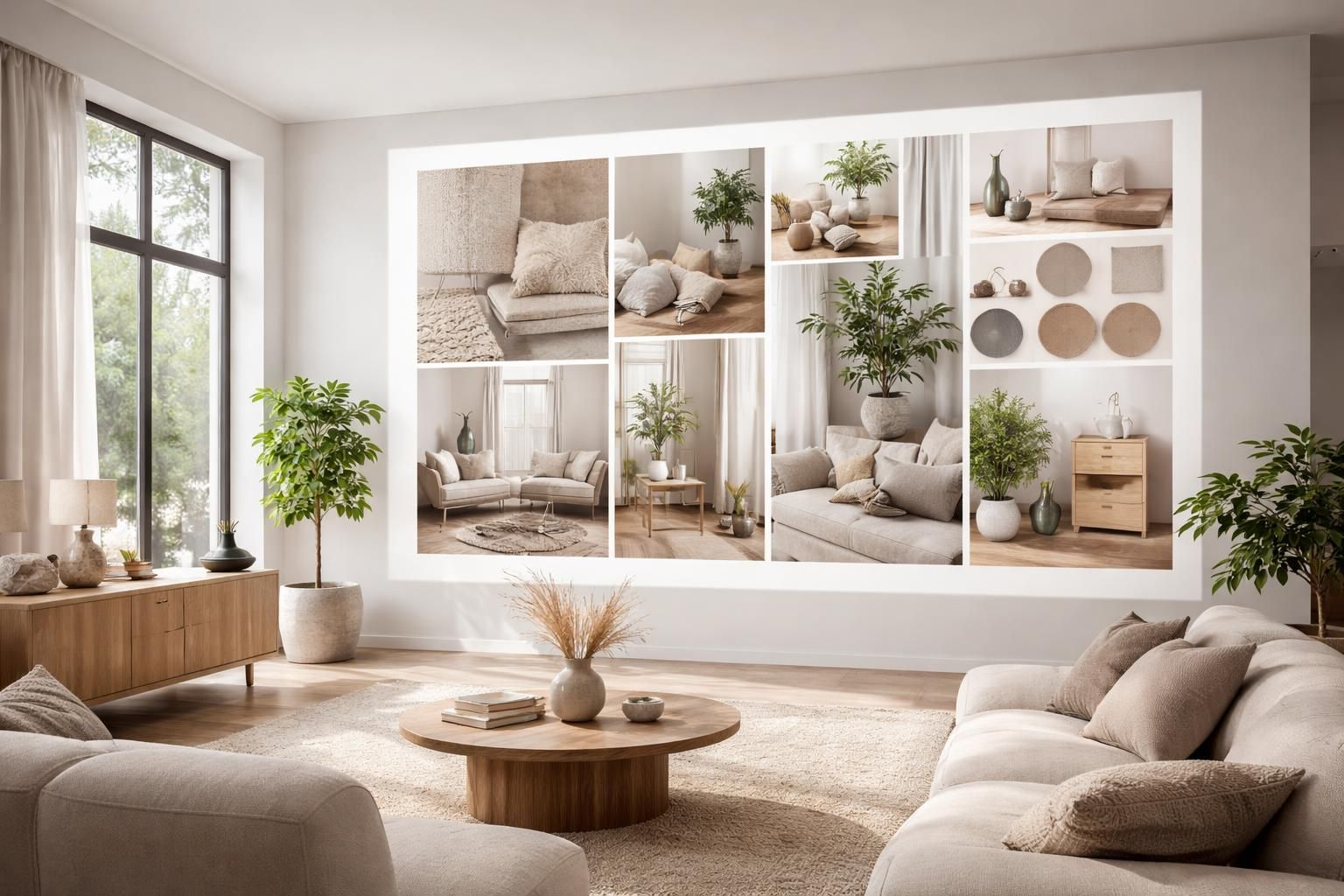 découvrez comment créer une déco intérieure unique en projetant un moodboard géant sur un écran de projection pour inspirer et personnaliser votre espace de vie.