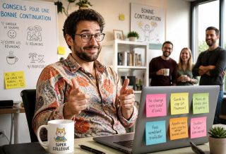 découvrez des astuces originales et humoristiques pour souhaiter une bonne continuation à un collègue inoubliable, accompagnées d'une image de départ pleine d'esprit.