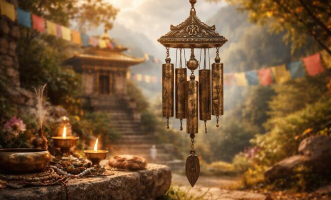 découvrez l'importance du carillon à vent tibétain dans les rituels spirituels et traditionnels, un instrument qui favorise la méditation, l'harmonie et la connexion avec le sacré.
