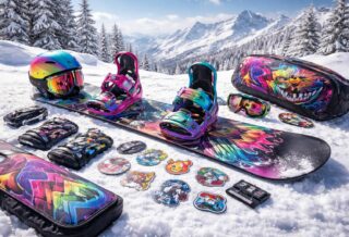 découvrez notre kit déco pour snowboard avec les accessoires essentiels pour personnaliser votre planche et affirmer un style unique sur les pistes.