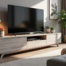 découvrez le meuble tv kikua de 130 cm en gris cendré, alliant design moderne et accessibilité. parfait pour apporter une touche contemporaine à votre intérieur tout en profitant d'un espace de rangement fonctionnel.