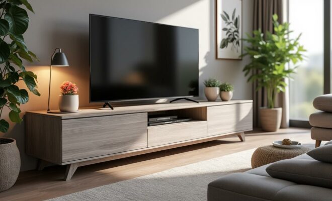 découvrez le meuble tv kikua de 130 cm en gris cendré, alliant design moderne et accessibilité. parfait pour apporter une touche contemporaine à votre intérieur tout en profitant d'un espace de rangement fonctionnel.