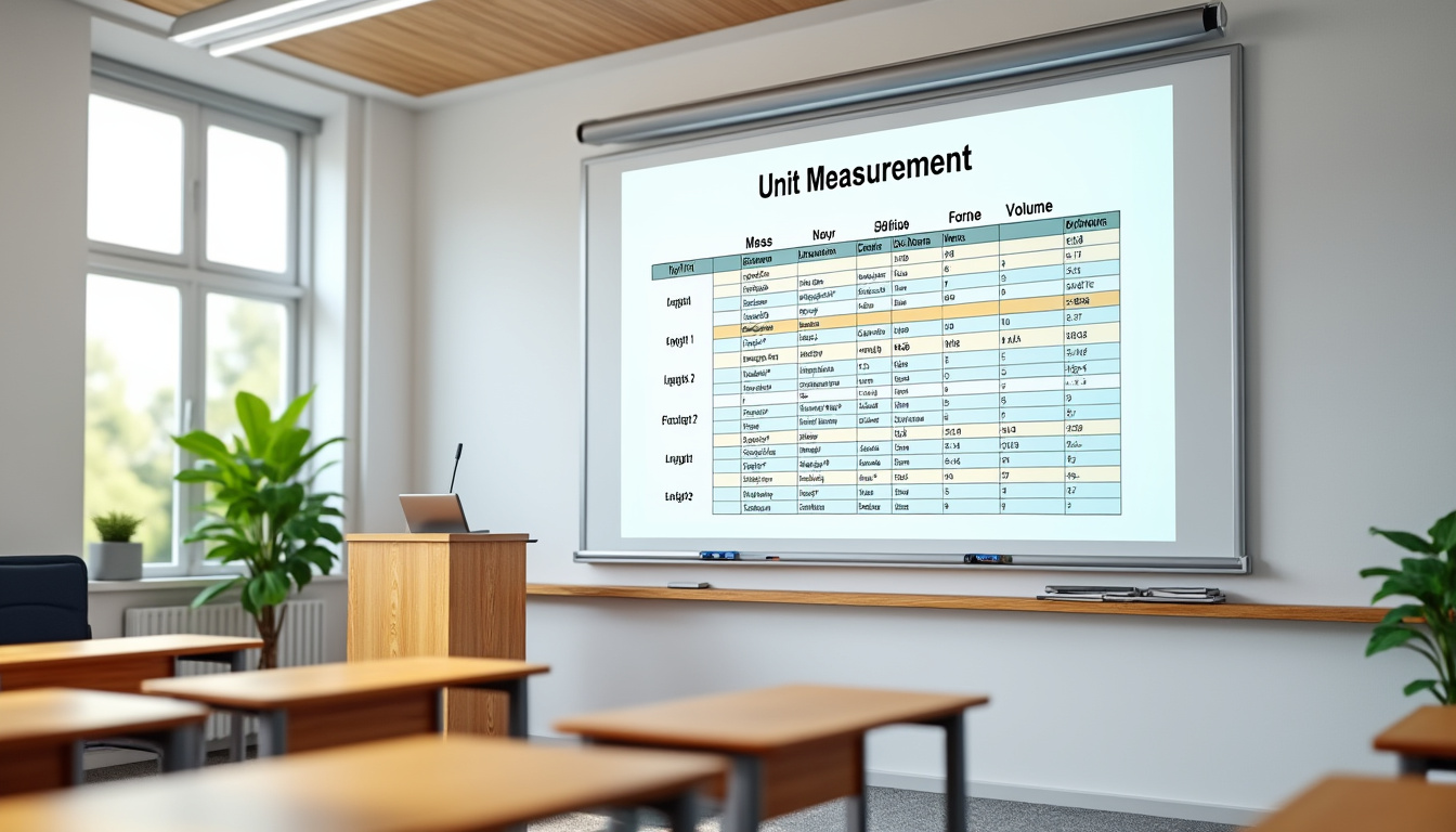 découvrez comment utiliser efficacement un tableau d’unité de mesure dans votre travail. apprenez à convertir simplement les unités et améliorez la précision de vos calculs grâce à nos conseils pratiques.