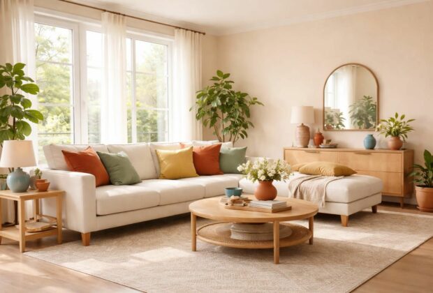 découvrez les meilleures associations de couleurs qui mettent en valeur la peinture beige de votre salon pour créer un espace lumineux et accueillant.