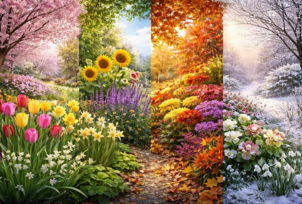 découvrez les différents types de fleurs saisonnières pour un jardin fleuri toute l'année et apportez couleurs et fraîcheur à chaque saison grâce à nos conseils de jardinage.