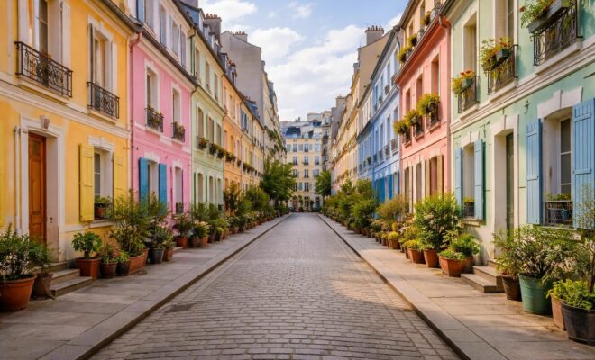 découvrez les maisons colorées de la rue crémieux à paris, un lieu incontournable pour les amateurs de photographie à la recherche de charme et de couleurs vibrantes.