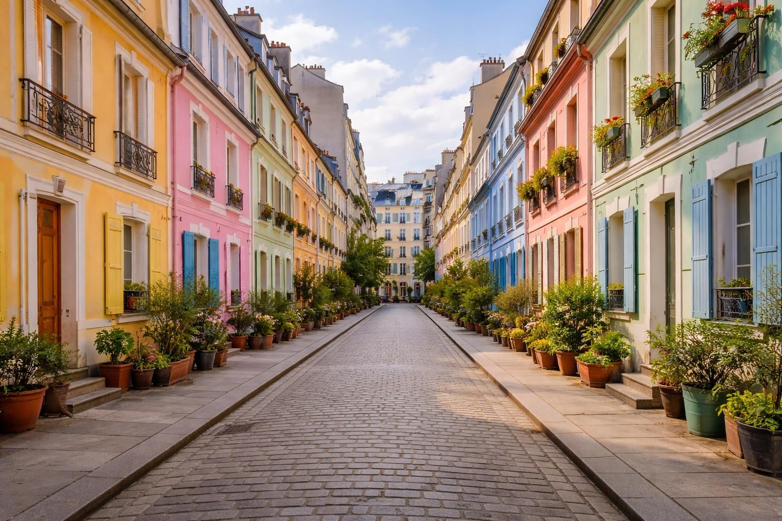 découvrez les maisons colorées de la rue crémieux à paris, un lieu incontournable pour les amateurs de photographie à la recherche de charme et de couleurs vibrantes.