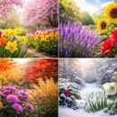 découvrez les noms des fleurs et plantes qui épanouissent chaque saison pour embellir votre jardin toute l'année.