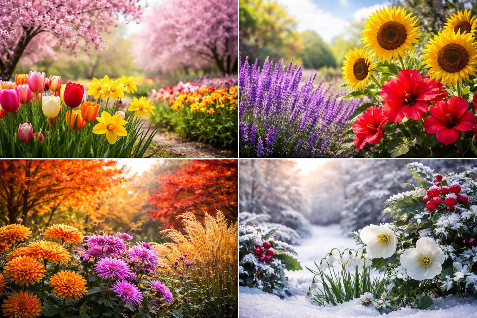 découvrez les noms des fleurs et plantes qui épanouissent chaque saison pour embellir votre jardin toute l'année.