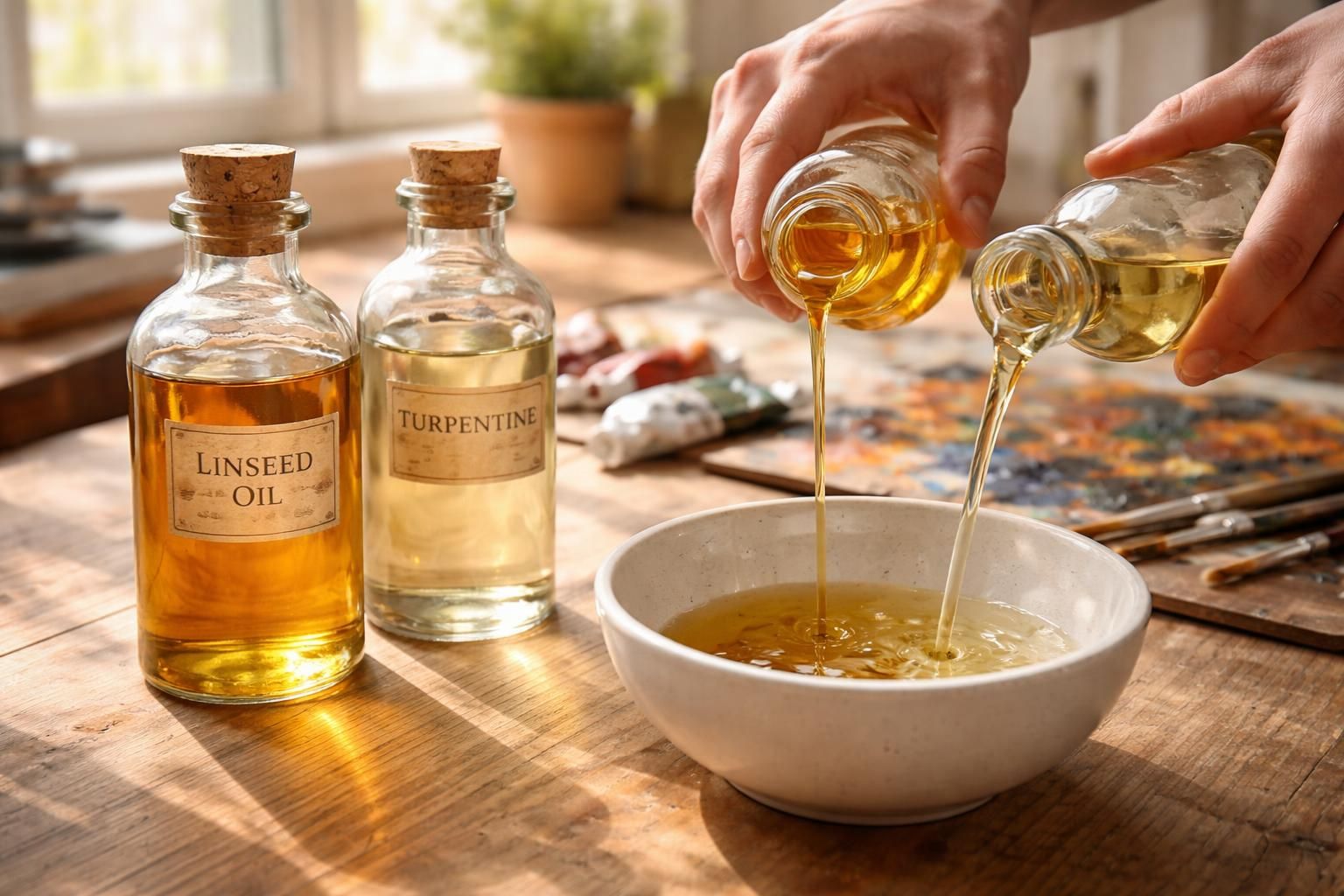 découvrez la recette naturelle parfaite : un mélange d'huile de lin et d'essence de térébenthine pour créer vos propres peintures maison, écologiques et efficaces.