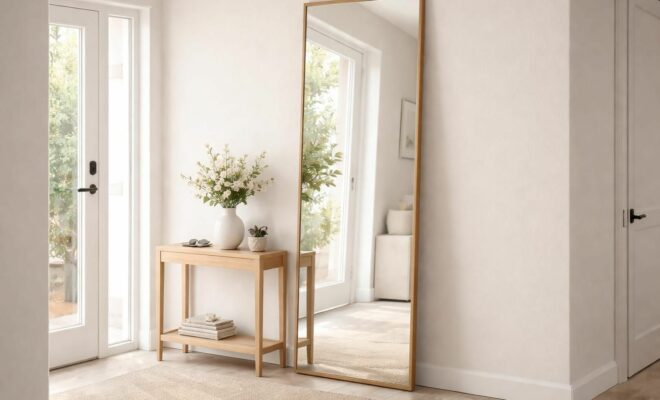 découvrez comment un miroir long peut transformer votre entrée en une pièce élégante et fonctionnelle, alliant style et praticité pour un accueil chaleureux.