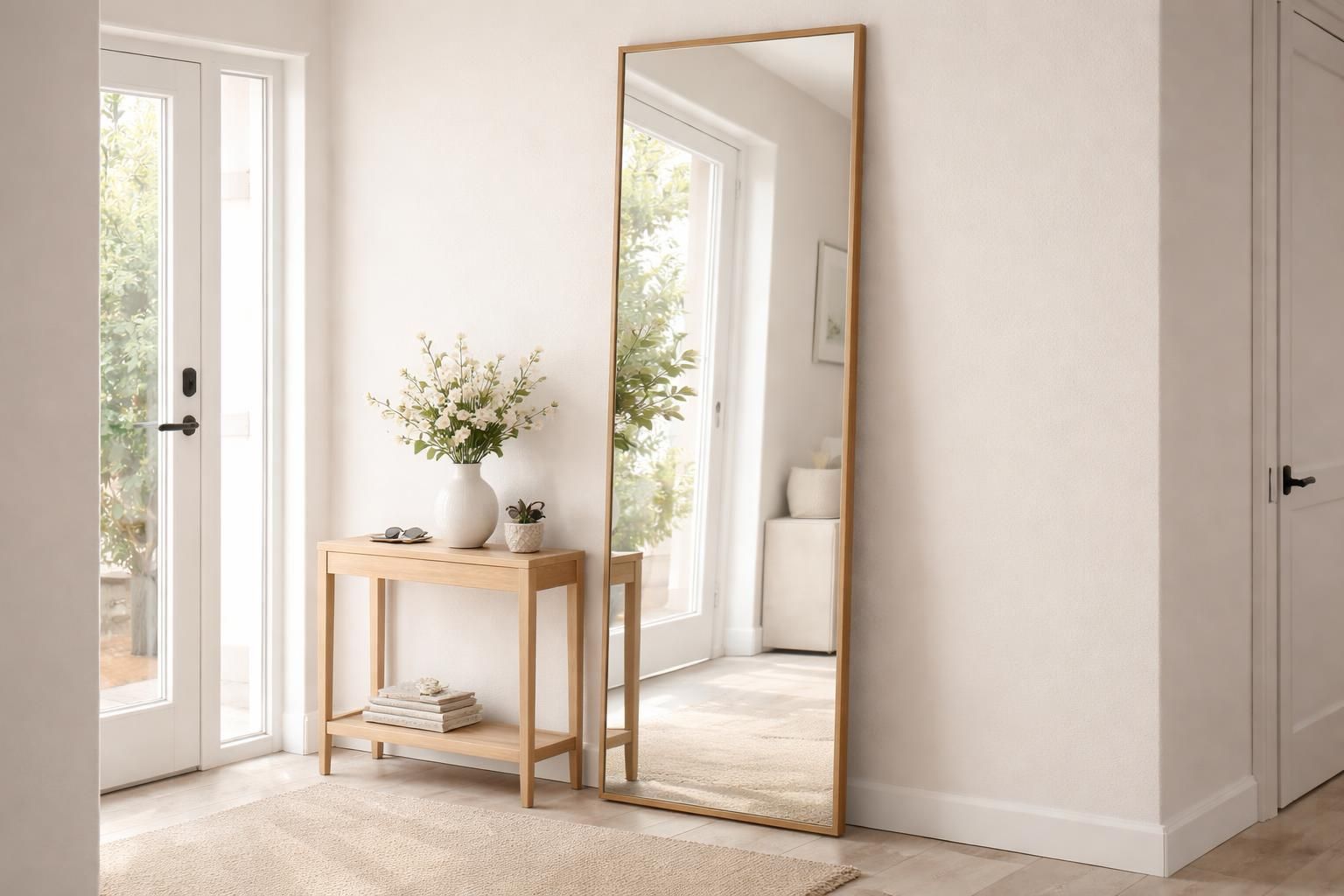 découvrez comment un miroir long peut transformer votre entrée en une pièce élégante et fonctionnelle, alliant style et praticité pour un accueil chaleureux.