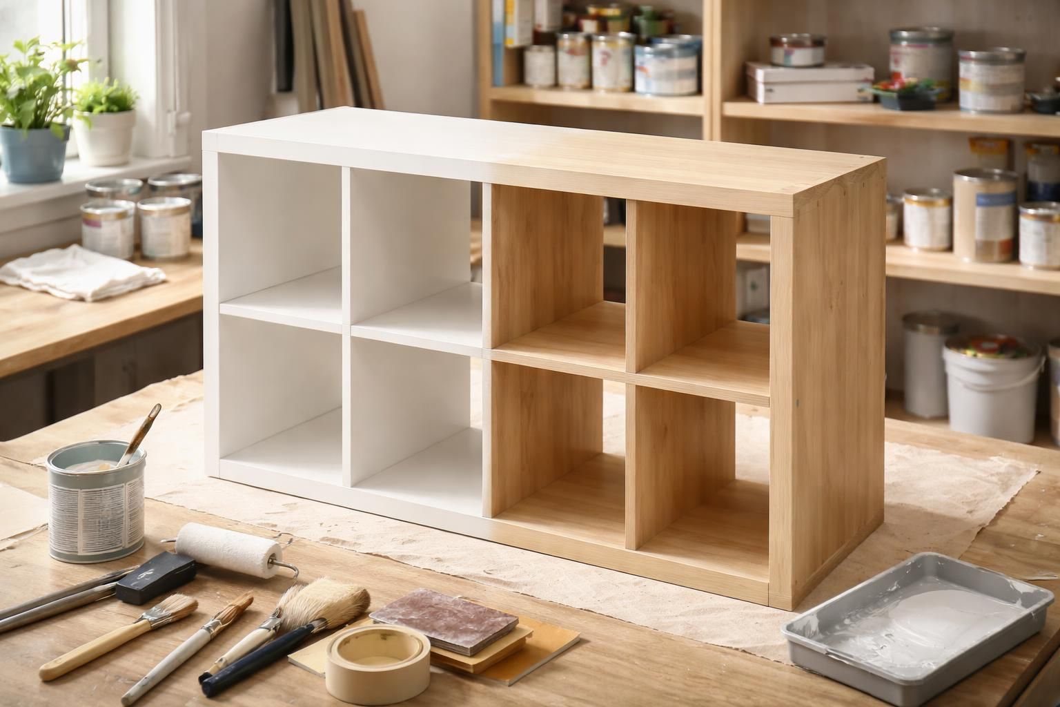 découvrez comment peindre le meuble kallax avec nos techniques faciles pour obtenir un fini impeccable et transformer votre rangement en un véritable atout déco.