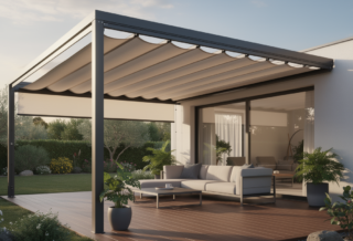 Pergola à toile rétractable