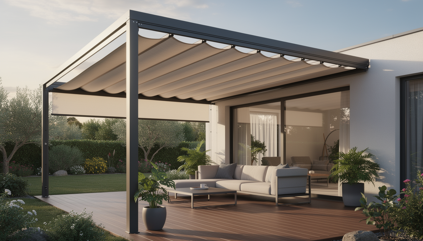 Pergola à toile rétractable