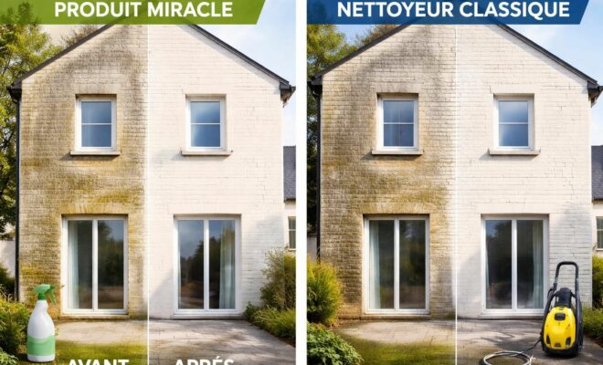 découvrez pourquoi un produit miracle est plus efficace et pratique qu'un nettoyeur classique pour nettoyer vos façades, offrant un résultat impeccable en un temps record.