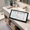 découvrez notre plan technique détaillé pour salle de bain, prêt à être consulté facilement sur votre tablette windows 10, pour une rénovation réussie et simplifiée.