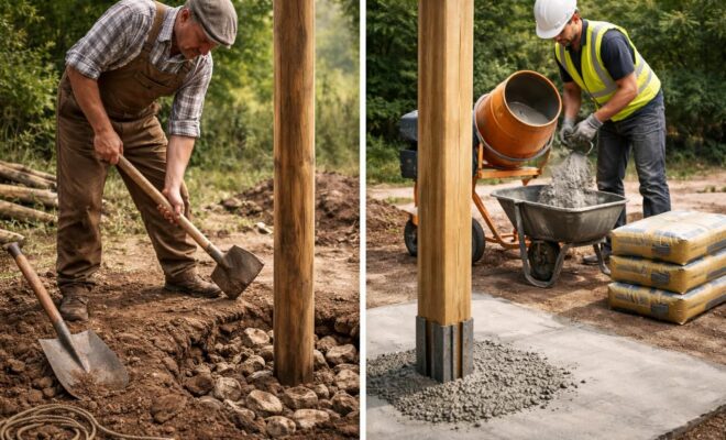 découvrez les différences entre les méthodes traditionnelles et modernes pour sceller des poteaux en bois, afin d'assurer durabilité et stabilité à vos installations.