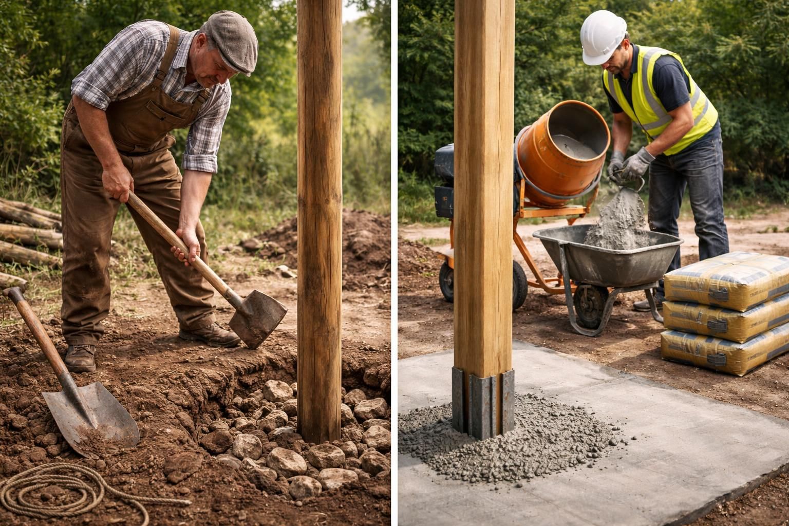 découvrez les différences entre les méthodes traditionnelles et modernes pour sceller des poteaux en bois, afin d'assurer durabilité et stabilité à vos installations.