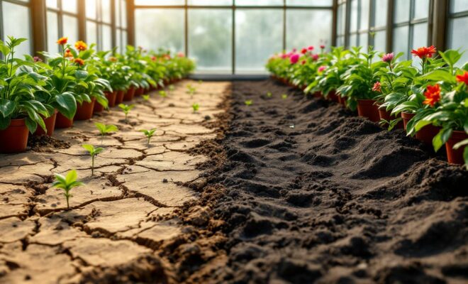 découvrez comment la toile de paillage pour serre de jardin influence l'humidité et la température, améliorant ainsi la croissance de vos plantes et la gestion de votre serre.