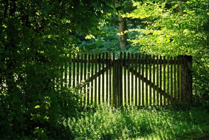 clôture de jardin en bois