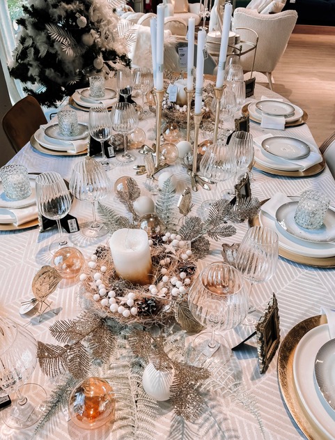 décor de table de Noël féérique