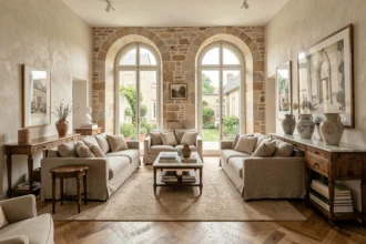 Salon décoré avec soin illustrant le thème des décorateurs d'intérieur dans l'Oise