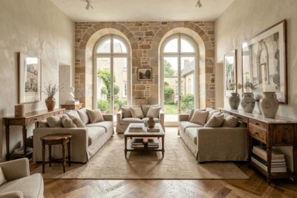 Salon décoré avec soin illustrant le thème des décorateurs d'intérieur dans l'Oise