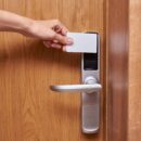 Hand open door digital lock with card key