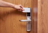 Hand open door digital lock with card key