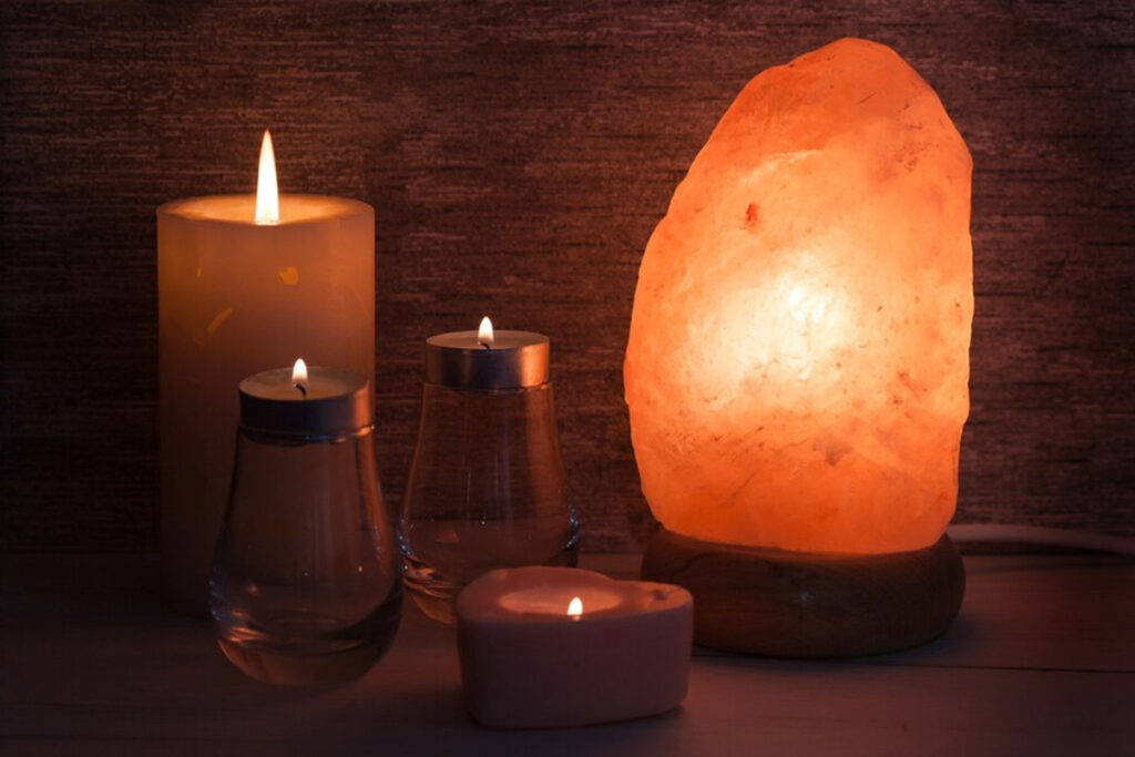 lampe cristal sel