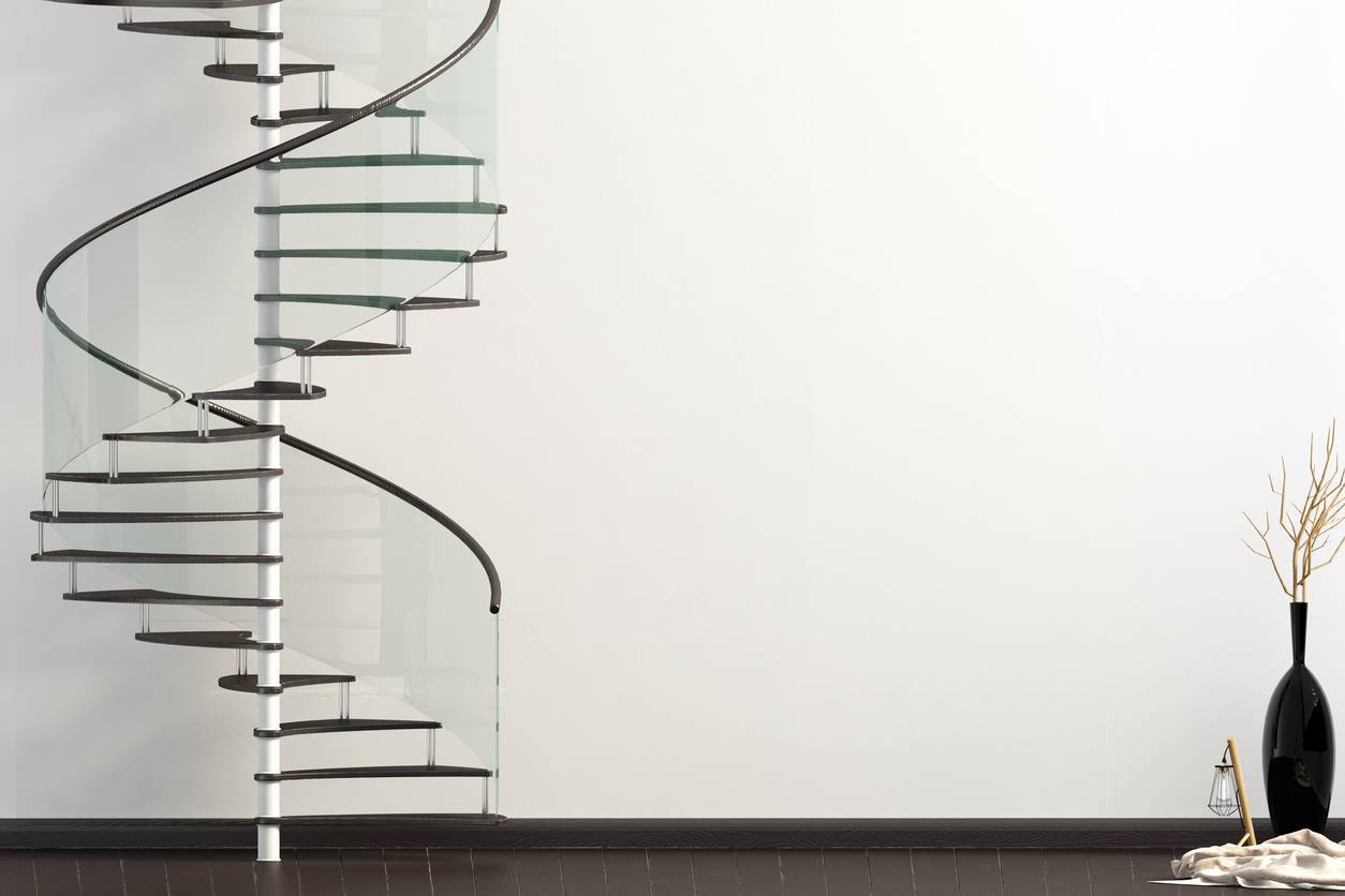 escalier en verre