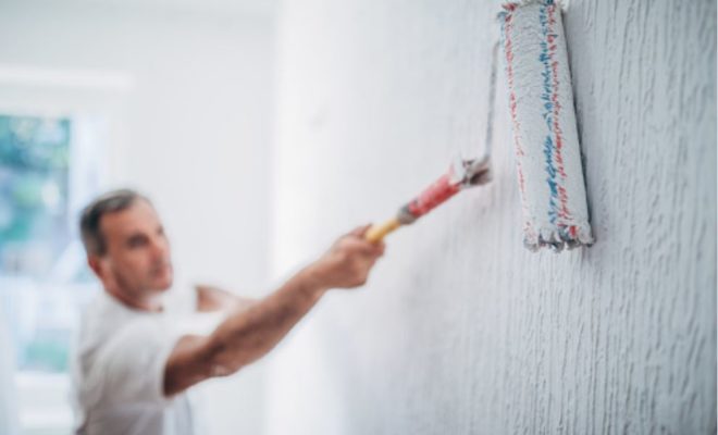 peintre le mur au rouleau