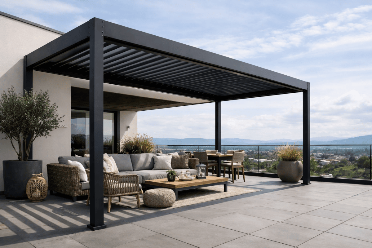 pergola rétractable manuelle